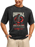 Vintage Washed Crocodile Rock Star Graphic T-Shirt