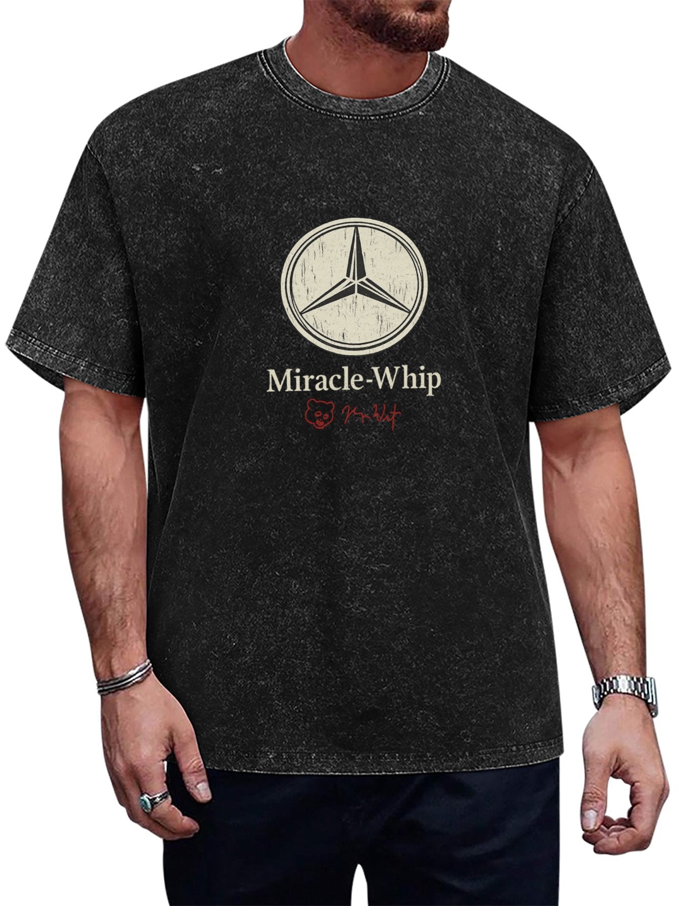 Miracle Whip Star Logo Graphic Washed T-Shirt