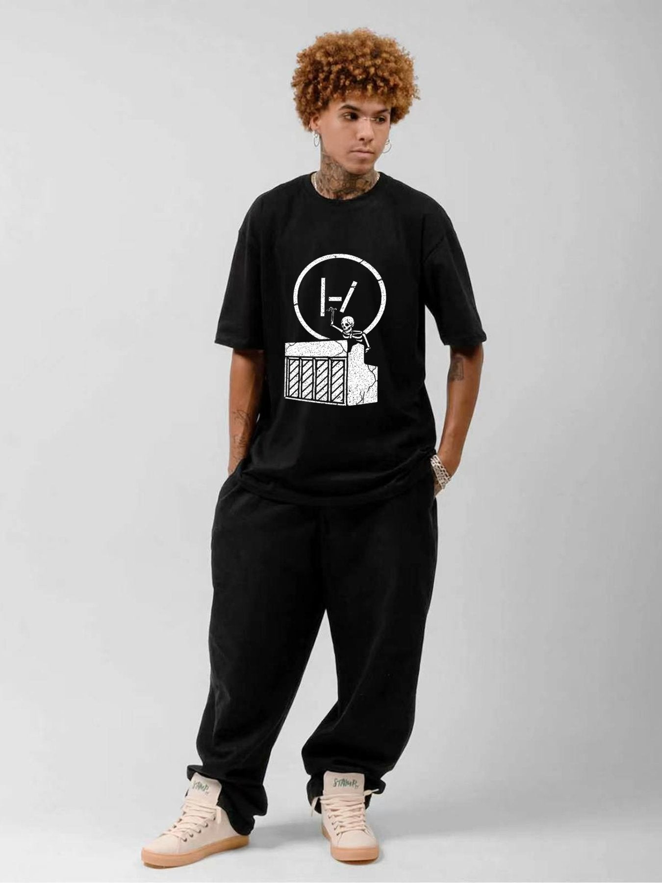 Twenty One Pilots Skeleton Piano Minimalist T-Shirt