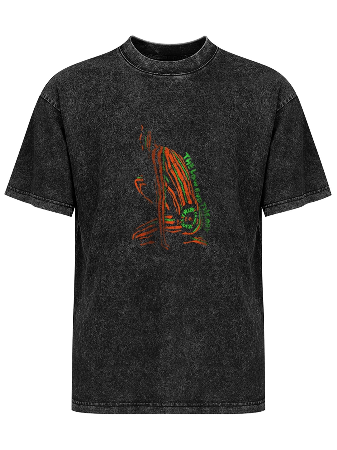 Abstract Line Art Graphic Washed T-Shirt