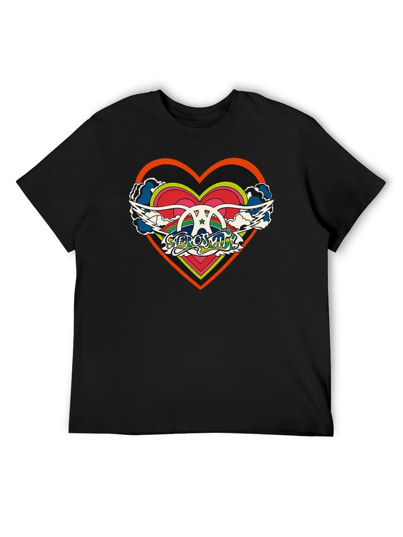 Aerosmith Heart Winged Logo Retro Graphic T-Shirt