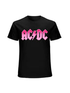 AC/DC Pink Metallic Logo Graphic T-Shirt