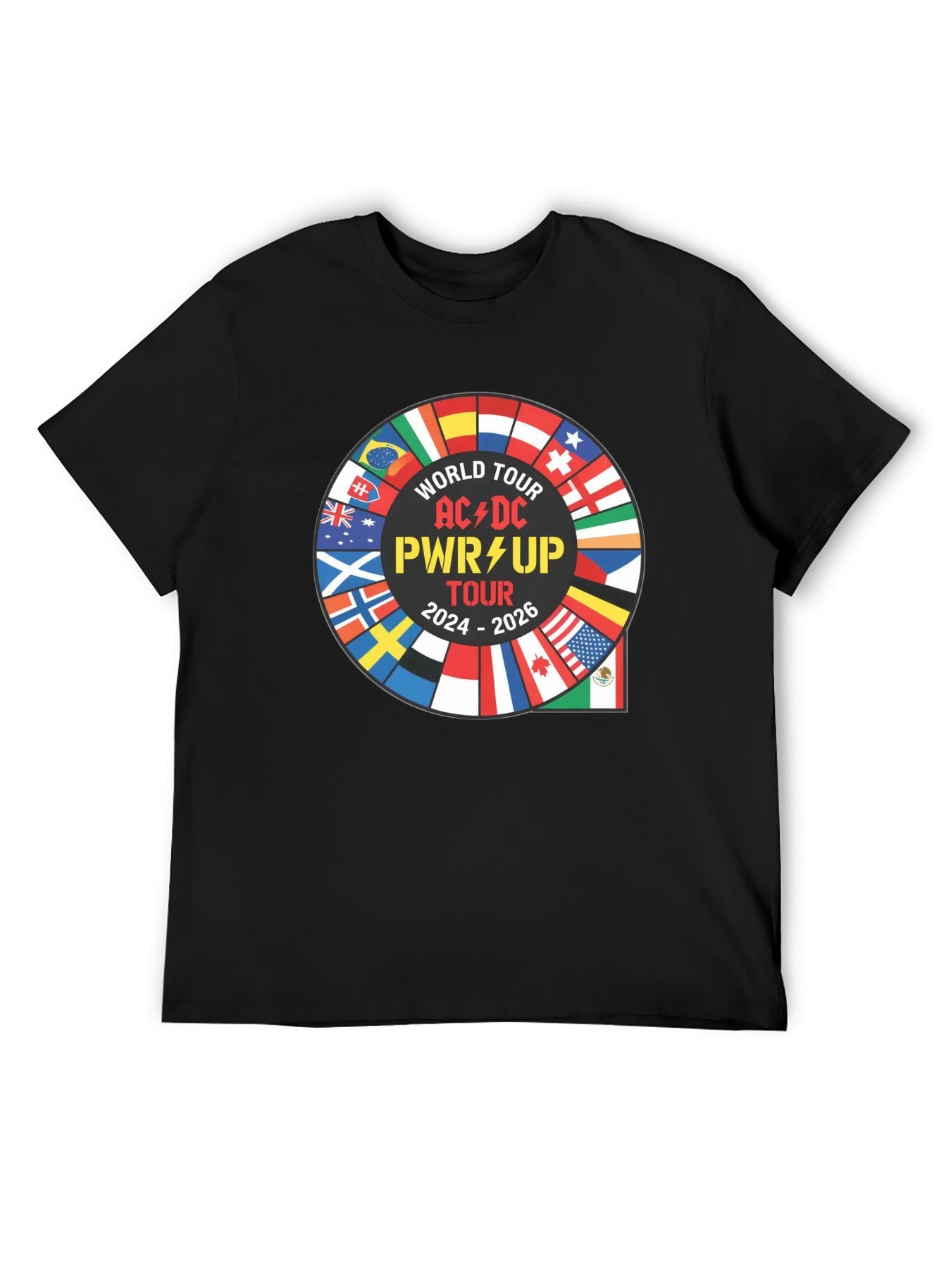 AC/DC World Tour Flag Badge T-Shirt