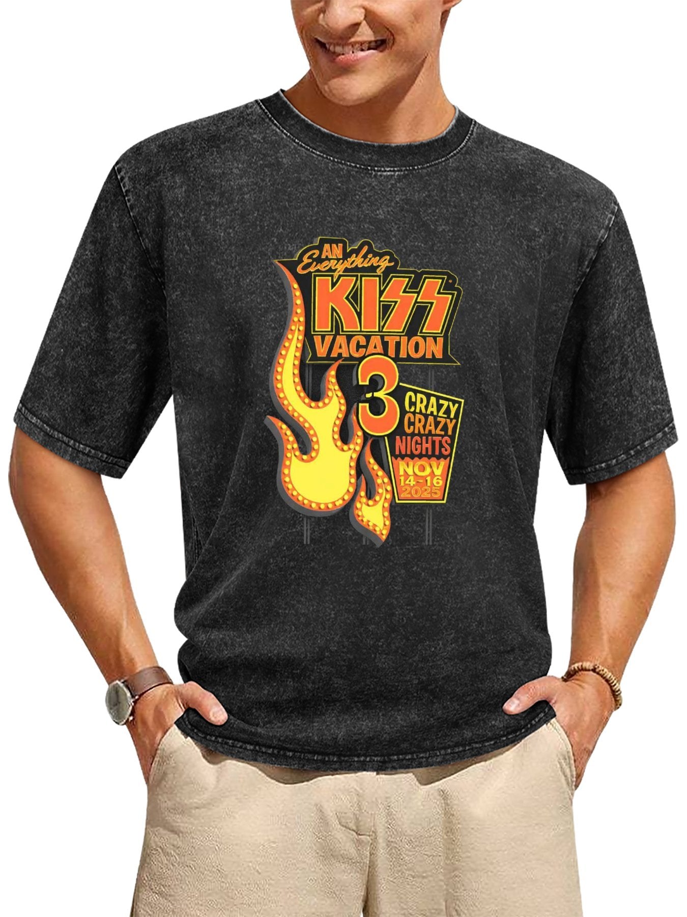 KISS Vacation 3 Crazy Crazy Nights 2025 Graphic T-Shirt Secondary image