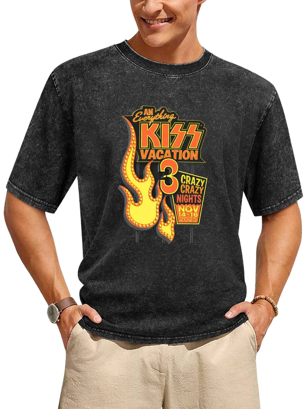 KISS Vacation 3 Crazy Crazy Nights 2025 Graphic T-Shirt