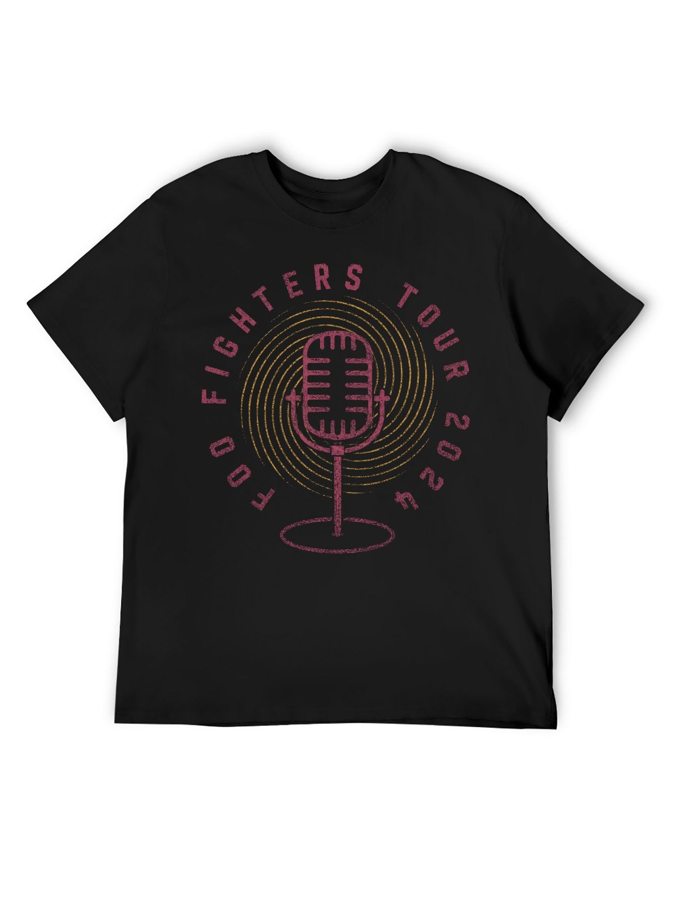 Foo Fighters Tour 2025 Microphone Graphic T-Shirt