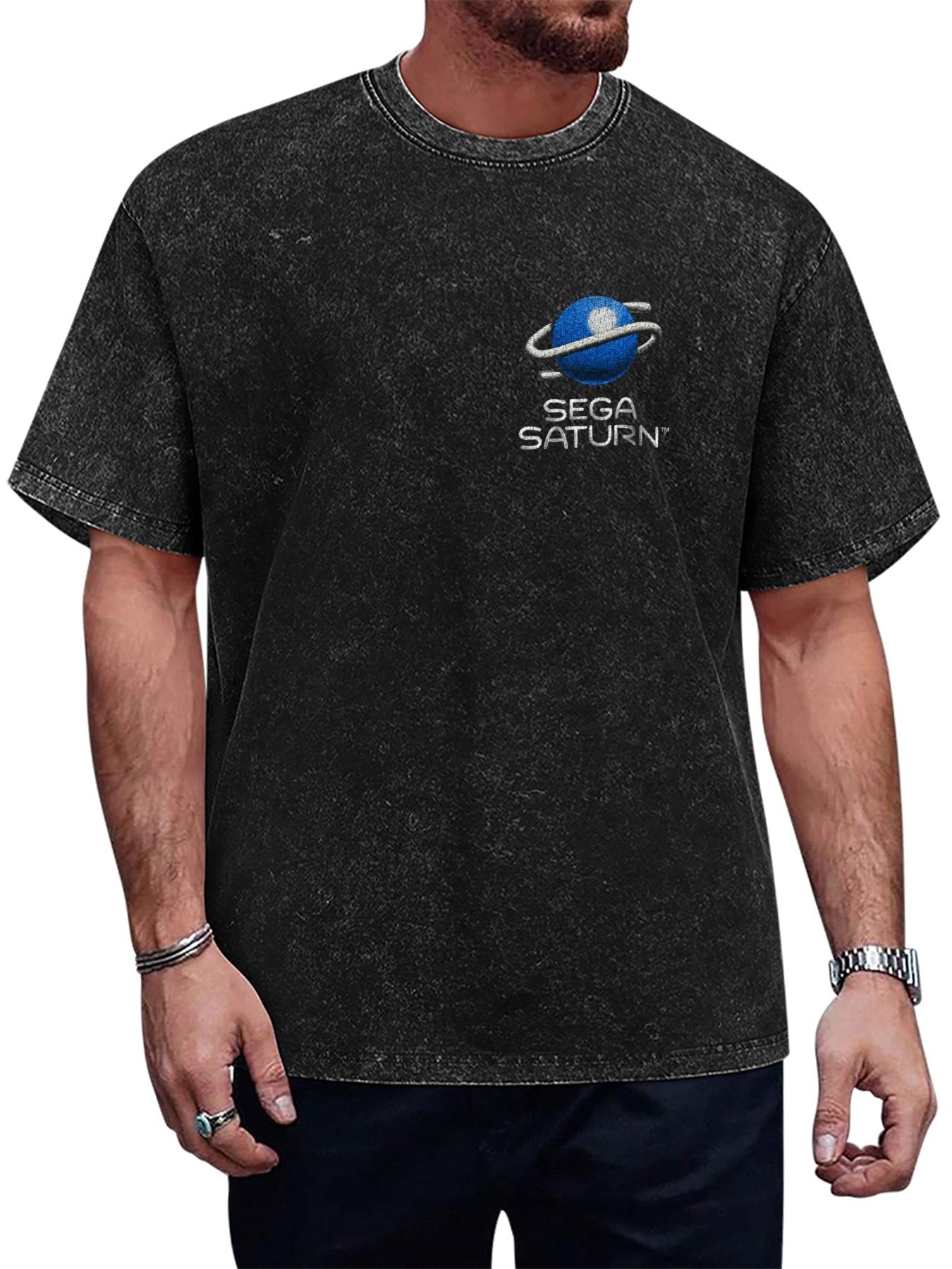 Sega Saturn Planet Logo Graphic Washed T-Shirt