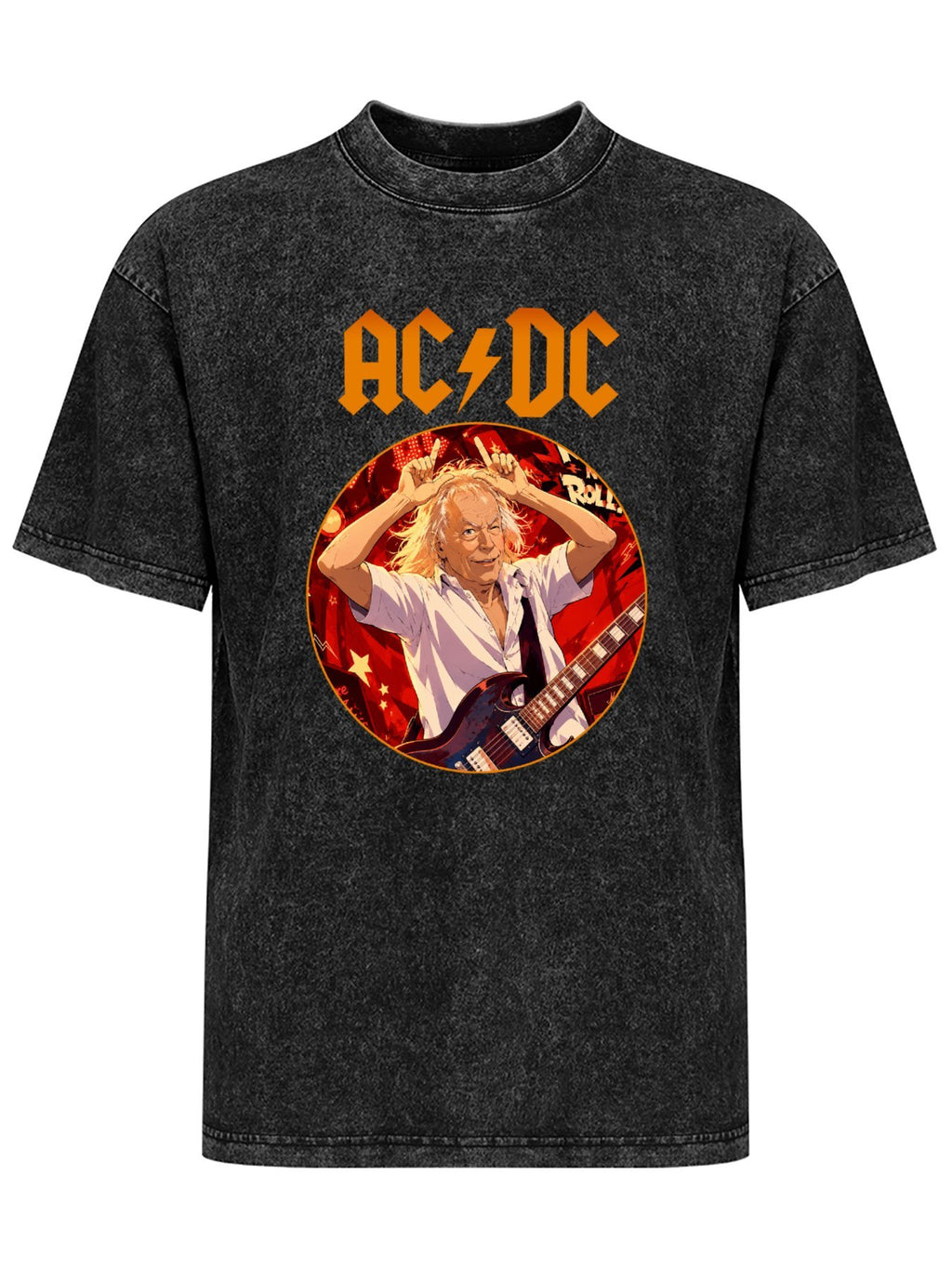 AC/DC Vintage Rock Guitarist Graphic T-Shirt