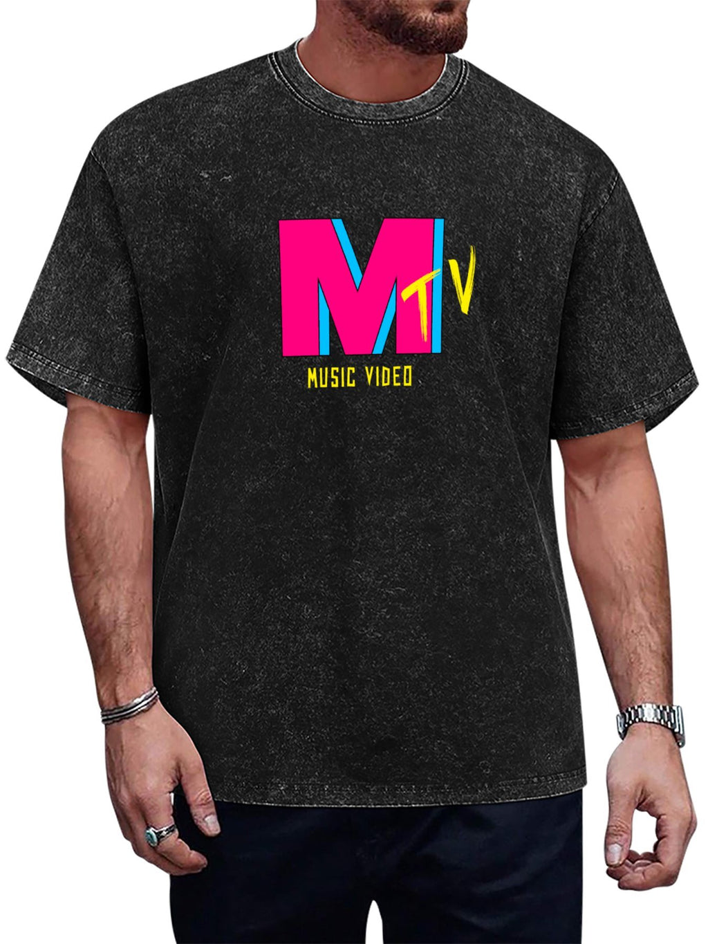 Music Video Graphic Washed T-Shirt