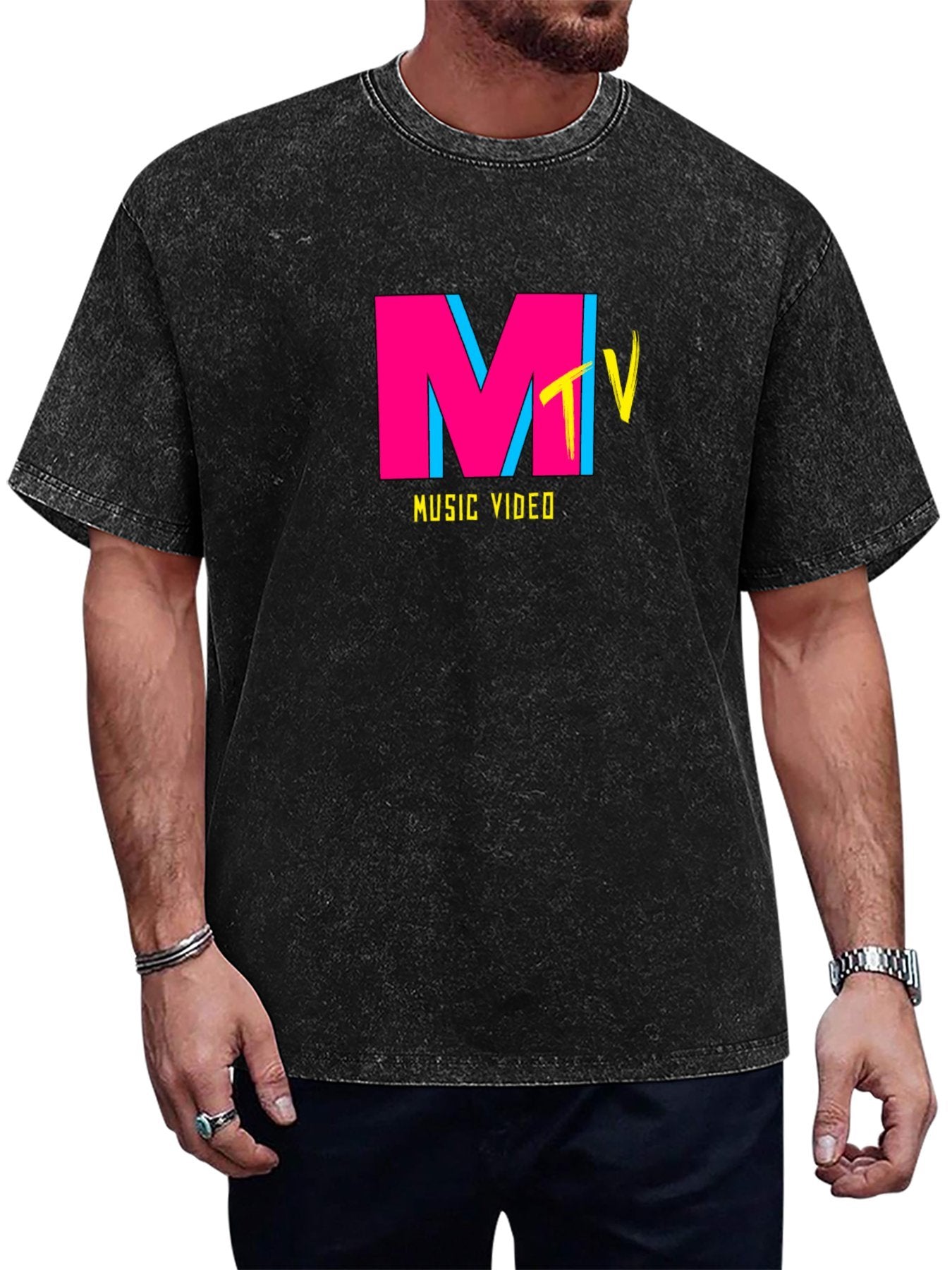 Music Video Graphic Washed T-Shirt