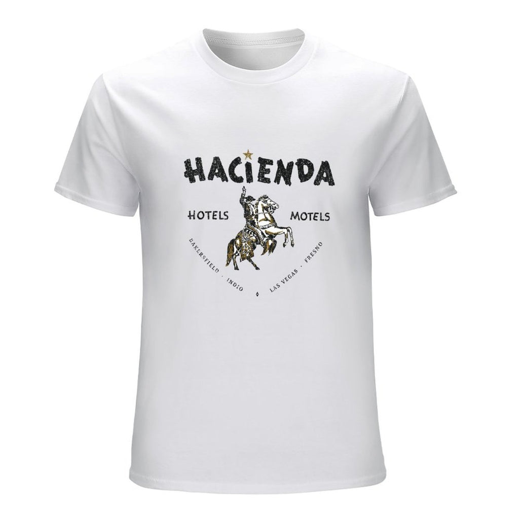 Hacienda Hotels and Motels Horse Graphic White T-Shirt