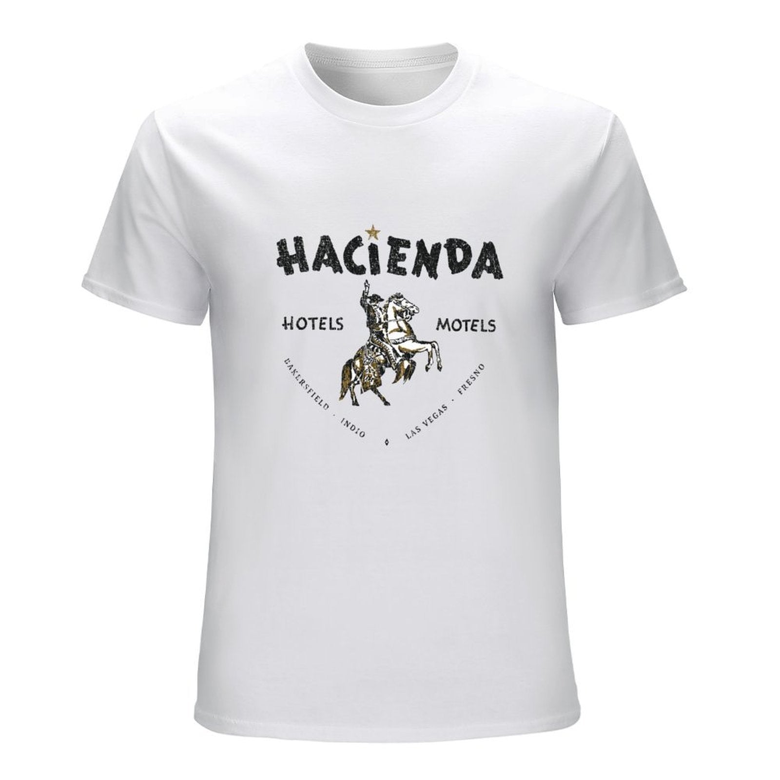 Hacienda Hotels and Motels Horse Graphic White T-Shirt