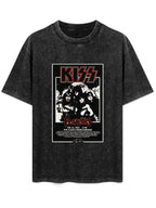 Vintage Washed KISS Plasmatics 1983 Concert Graphic T-Shirt