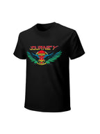 Journey Retro Scarab Wings Neon Classic Rock Graphic T-Shirt