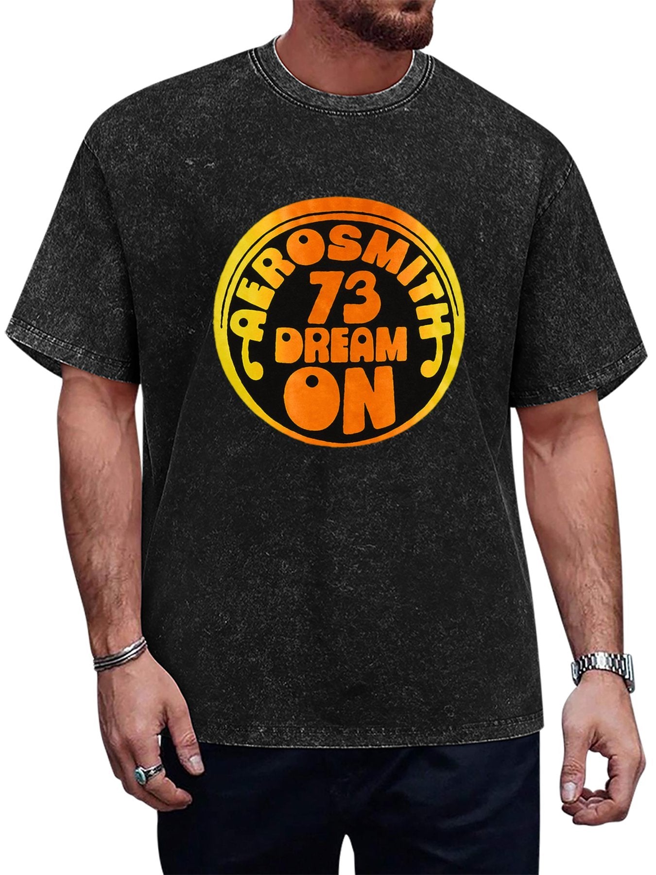 Aerosmith 73 Dream On Circle Graphic T-Shirt