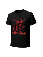 T-Rex Rock Dinosaur Guitar Graphic T-Shirt