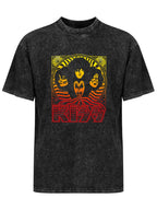 KISS Psychedelic Band Portrait Vintage Graphic T-Shirt