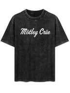 Mötley Crüe Heart Script Logo Graphic T-Shirt