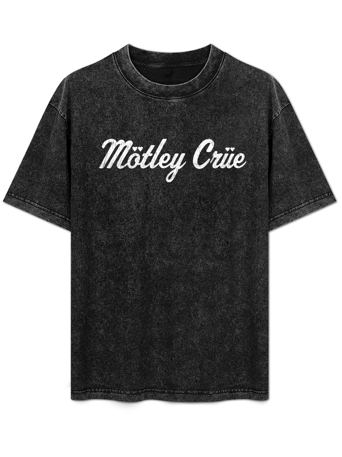 Mötley Crüe Heart Script Logo Graphic T-Shirt
