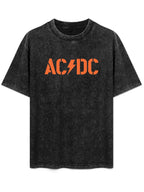 AC/DC Orange Logo Graphic T-Shirt