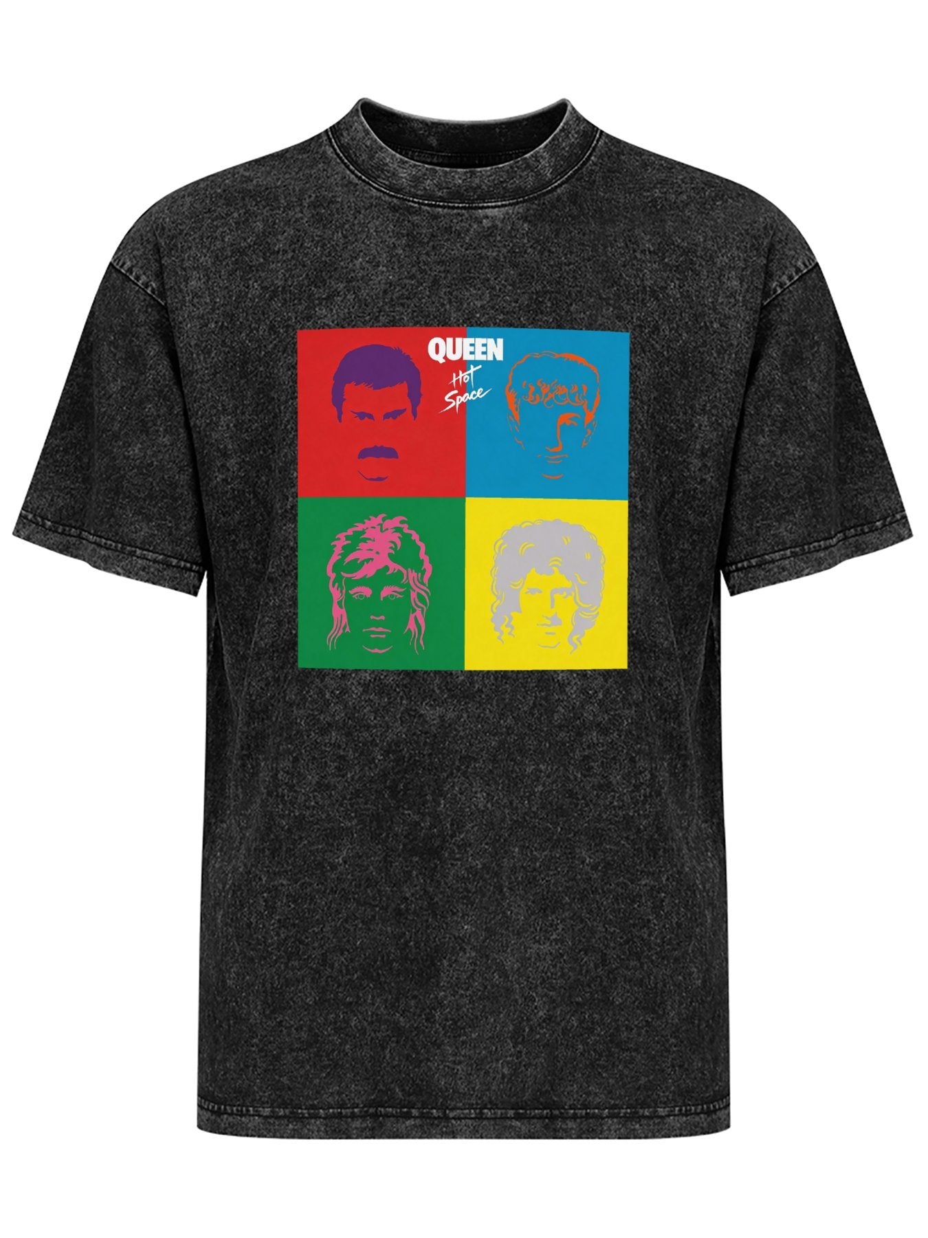 Queen Hot Space Pop Art Band Portrait Graphic T-Shirt