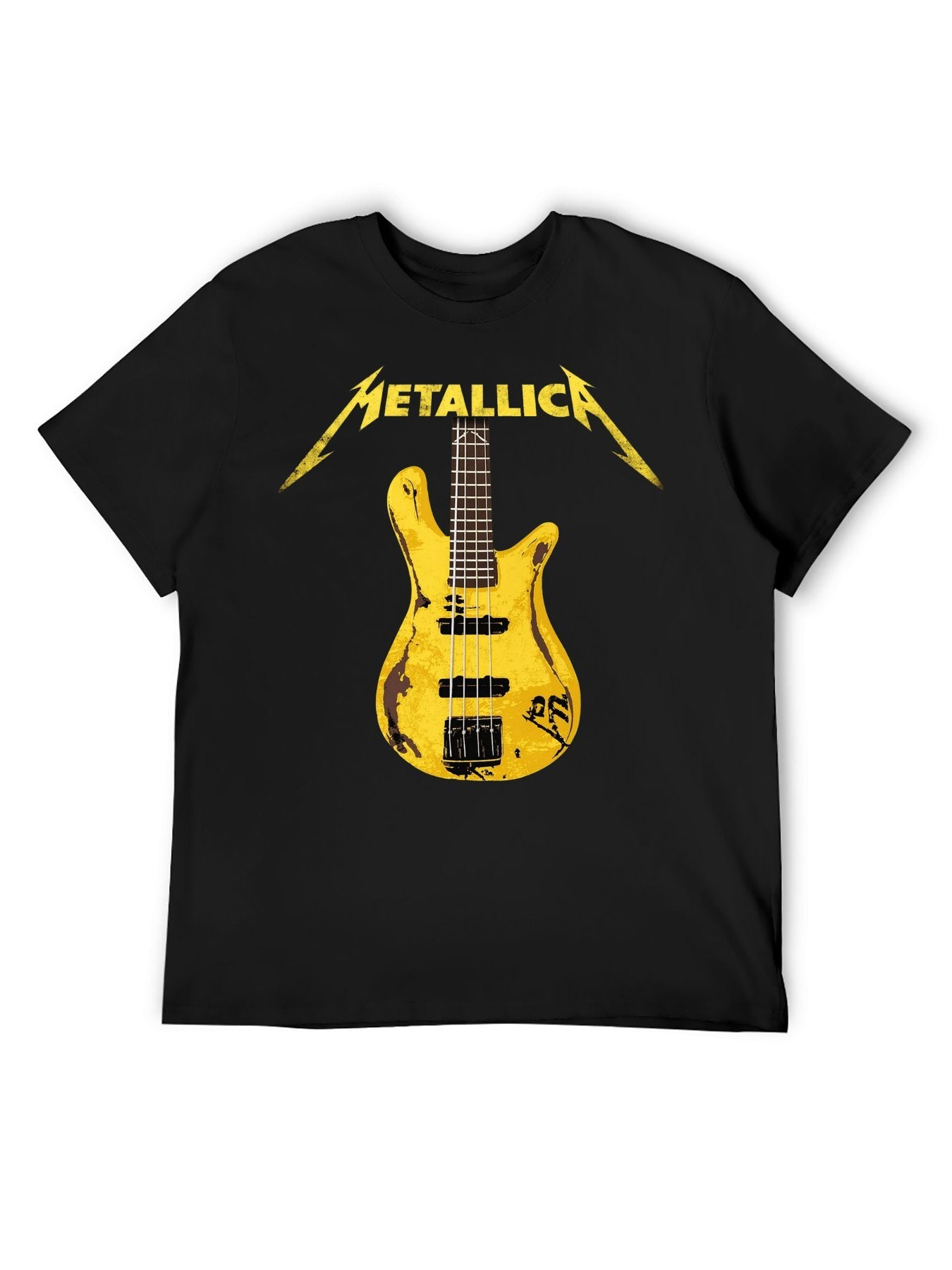 Metallica Yellow Guitar Graphic T-Shirt