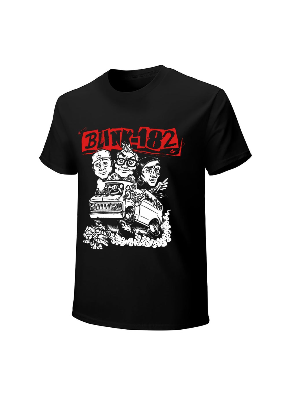 Blink-182 Cartoon Van Ride Punk Sketch Artwork T-Shirt
