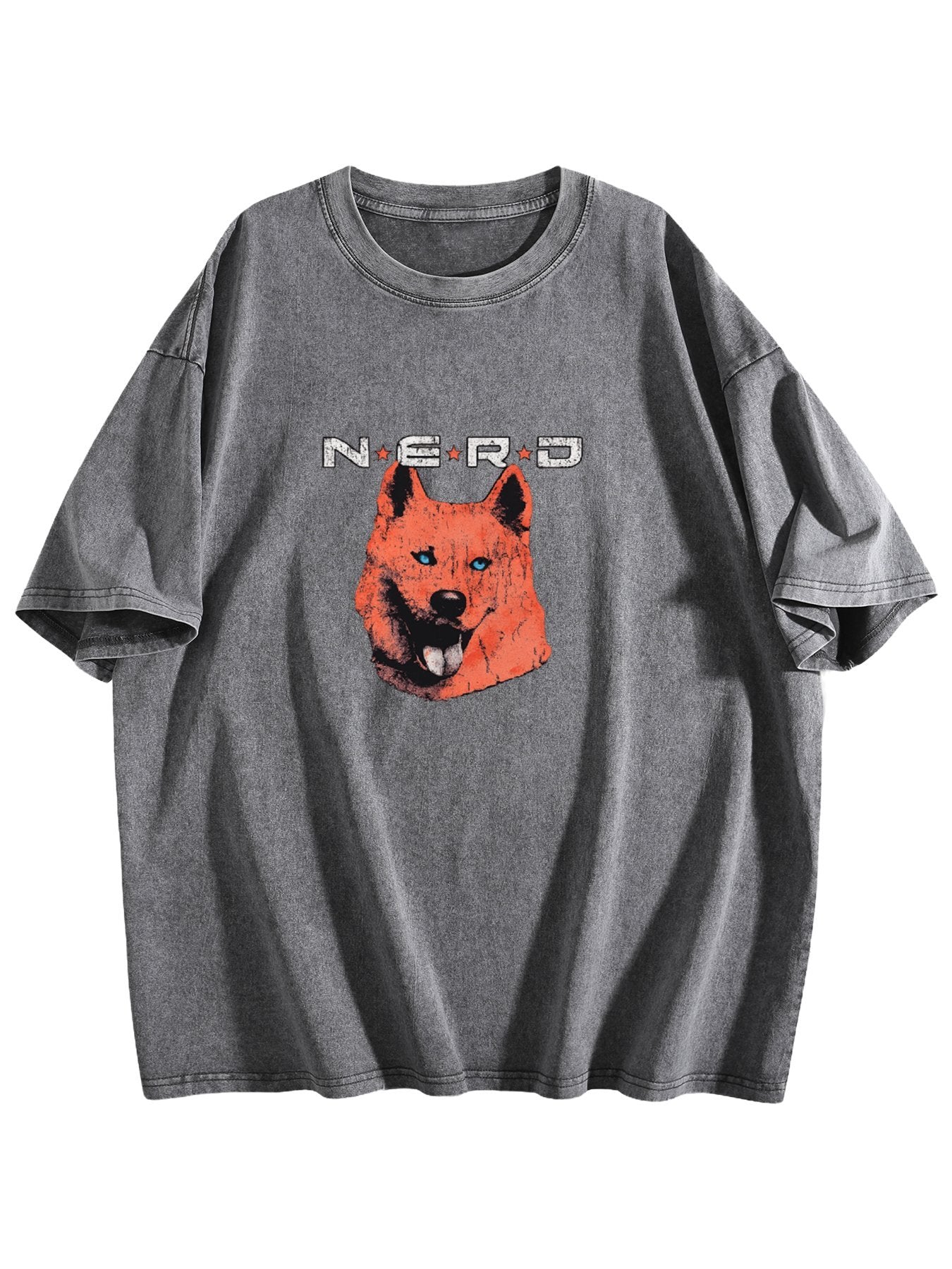 N.E.R.D Dog Graphic Washed T-Shirt