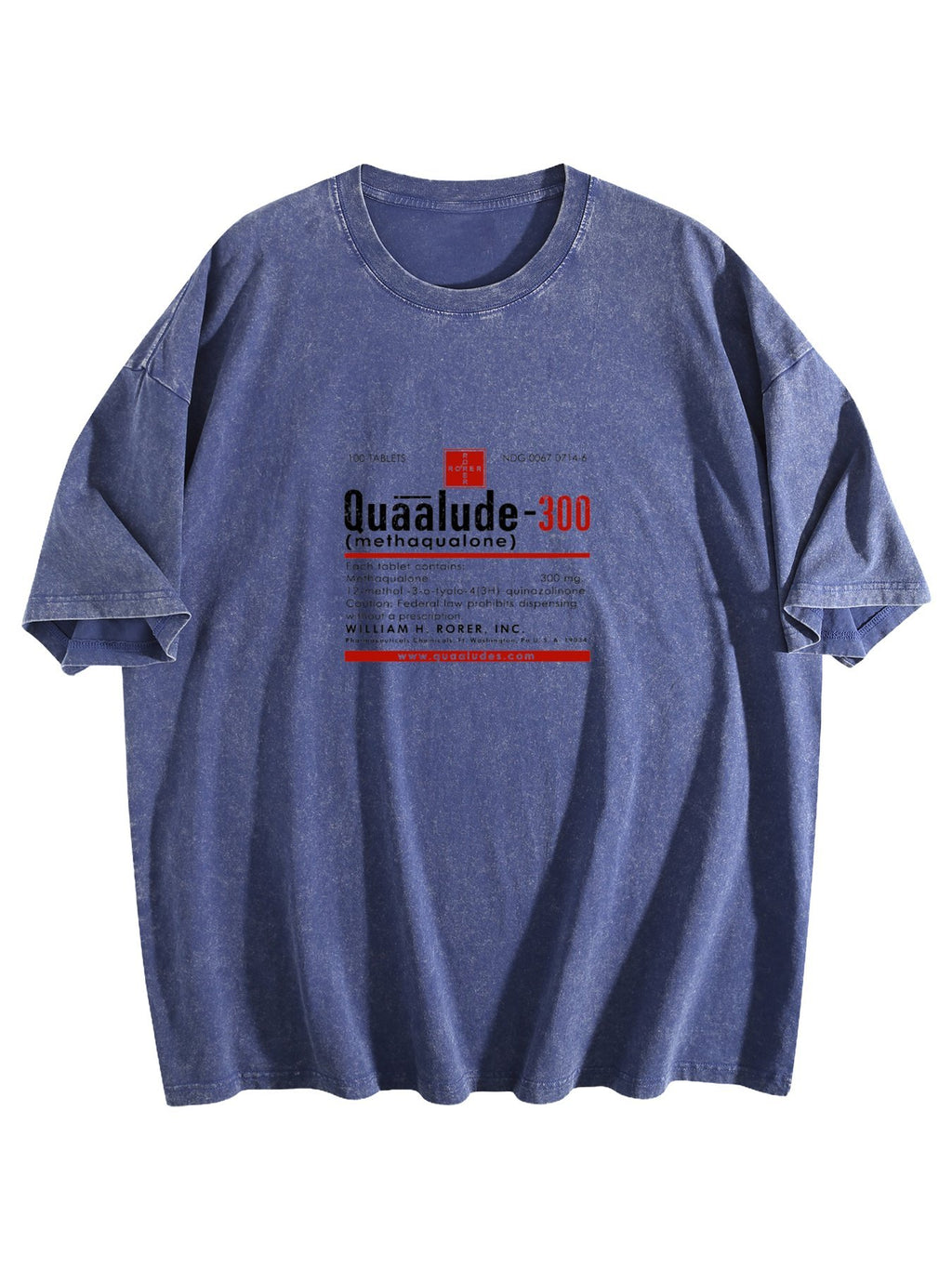 Quaalude 300 Vintage Label Graphic Washed T-Shirt