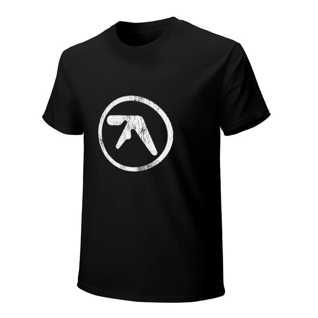 Abstract Circle Logo Graphic Black T-Shirt