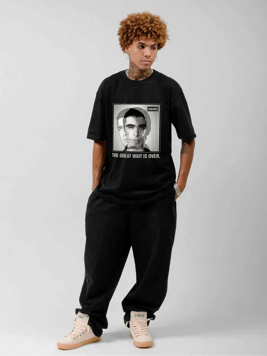 Oasis “The Great Wait Is Over” Portrait Graphic T-Shirt
