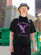 Black Sabbath Purple Winged Demon Japanese Graphic T-Shirt