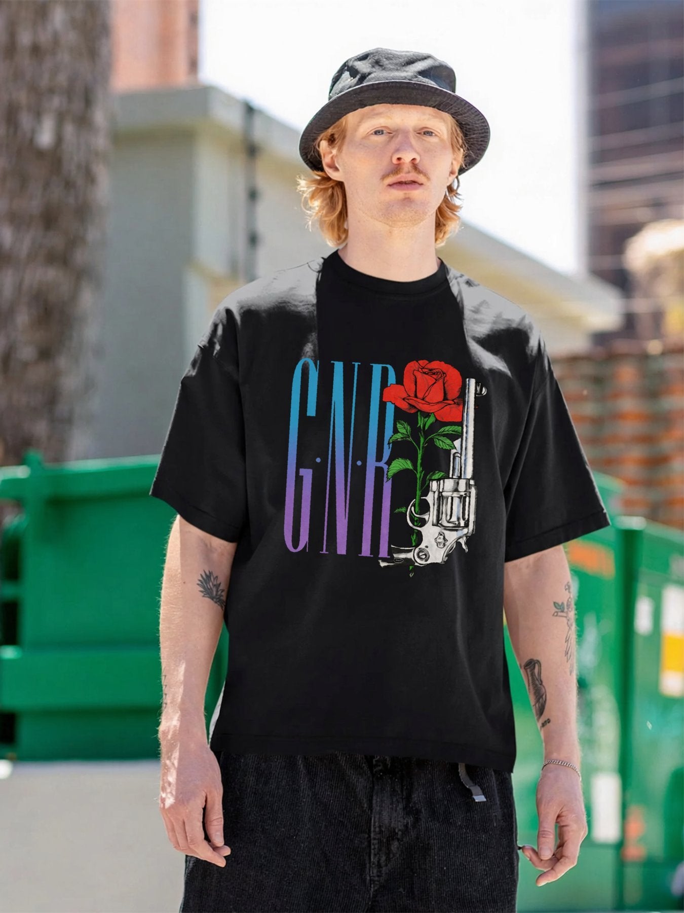 Guns N’ Roses Rose Revolver Vintage Graphic T-Shirt