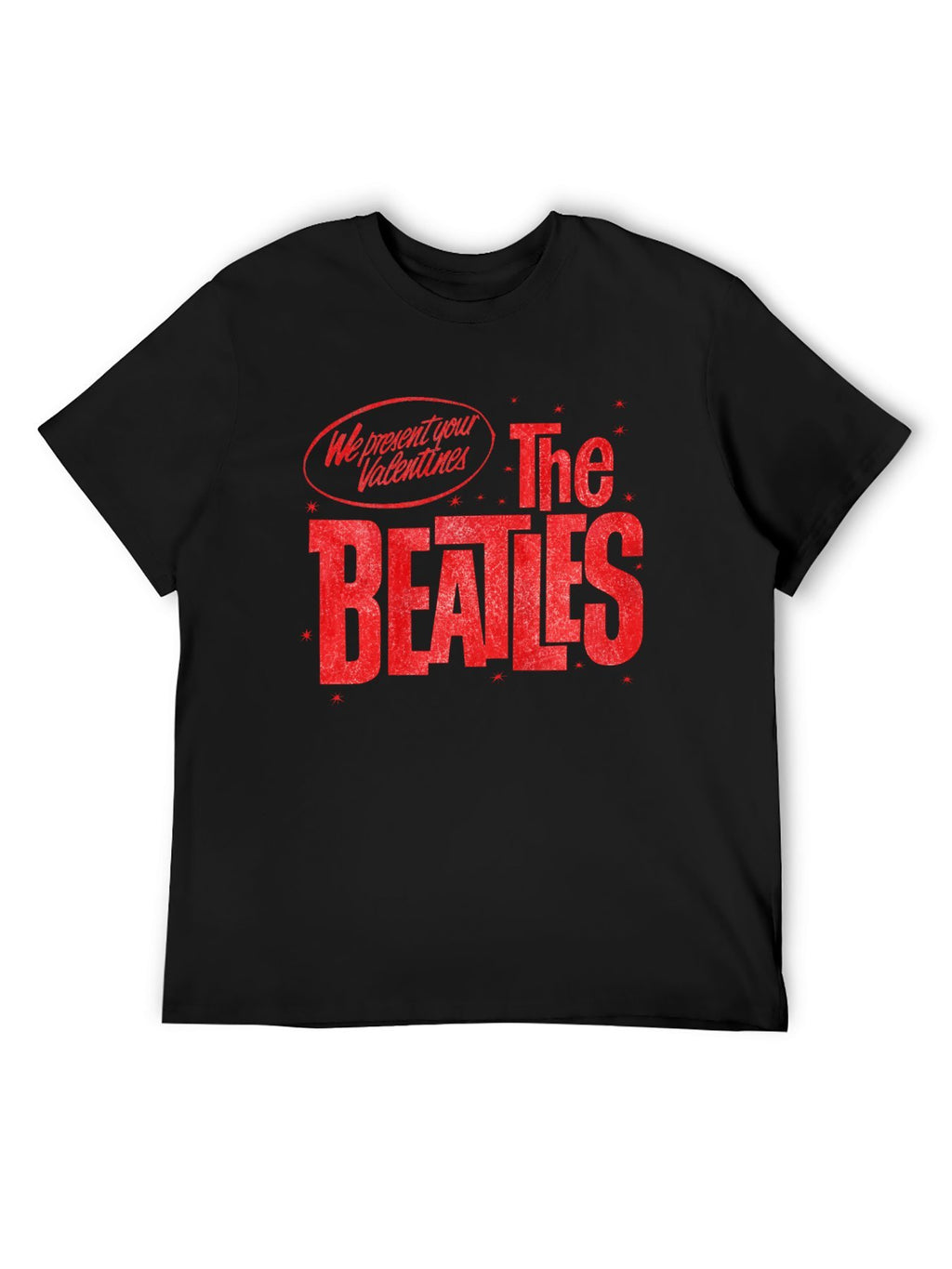The Beatles Red Valentine Logo Graphic T-Shirt