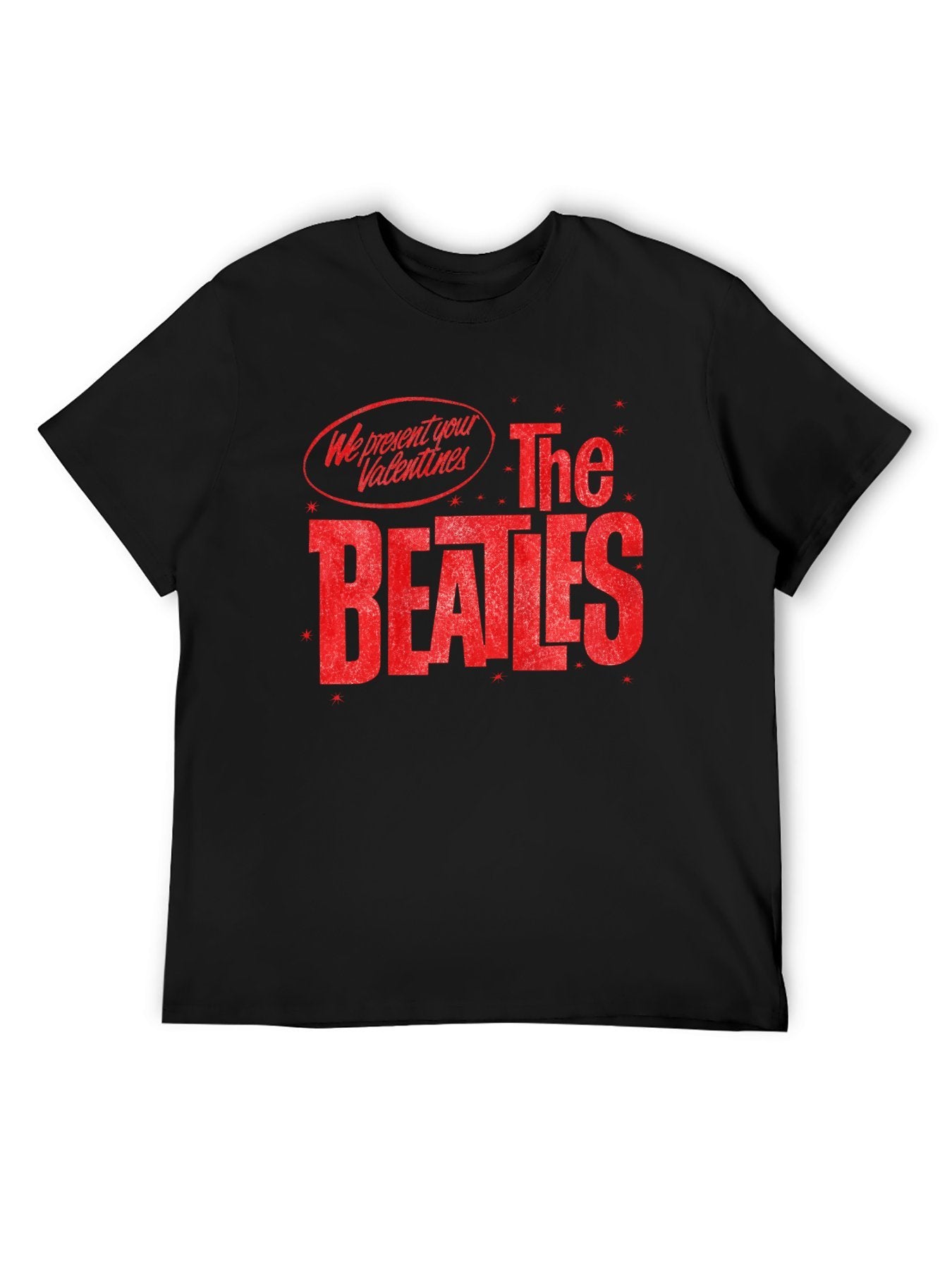 The Beatles Red Valentine Logo Graphic T-Shirt