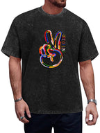 Out of Line Peace Hand Graphic Washed T-Shirt