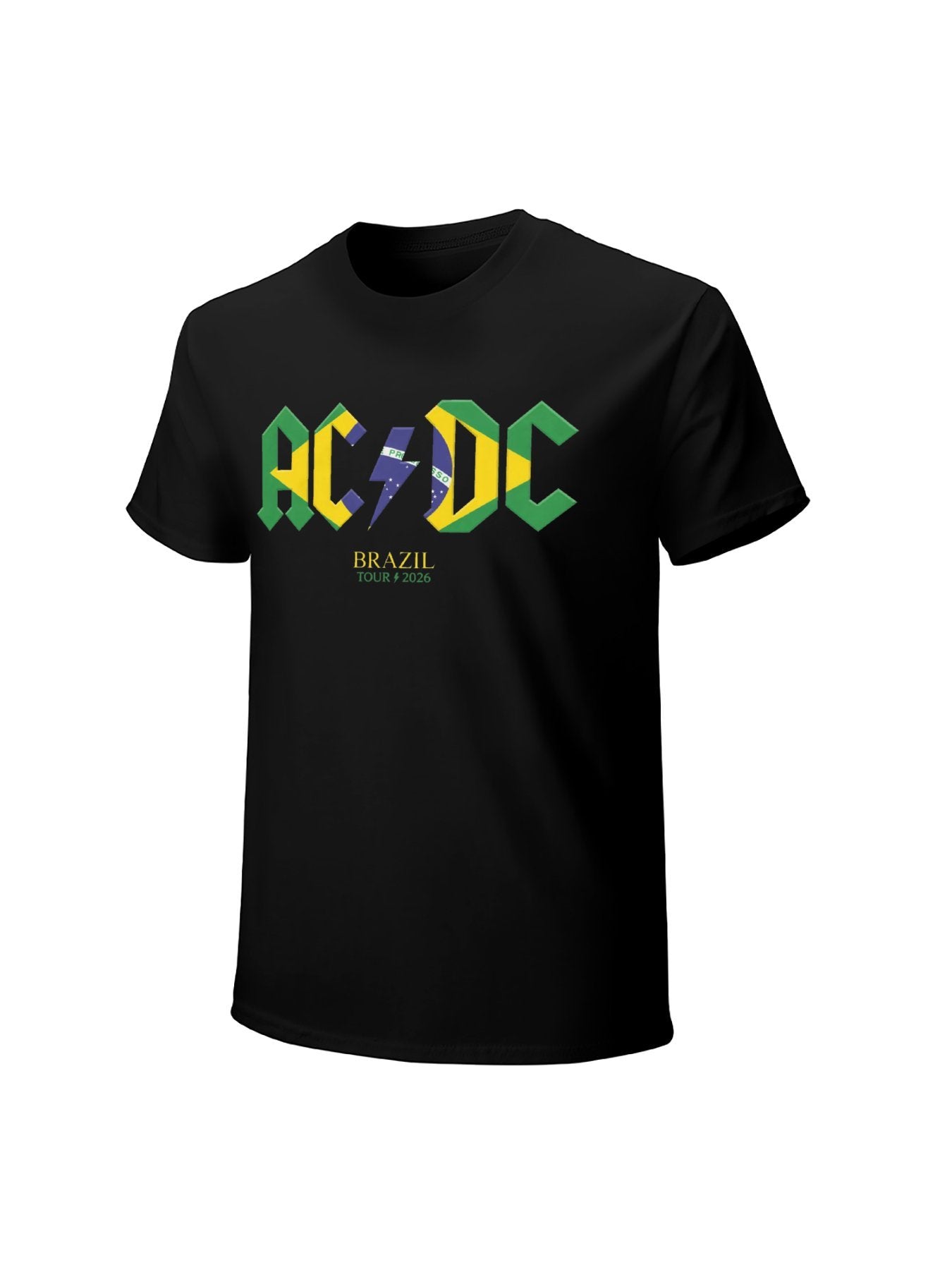 AC/DC Brazil Flag Logo Tour 2026 T-Shirt