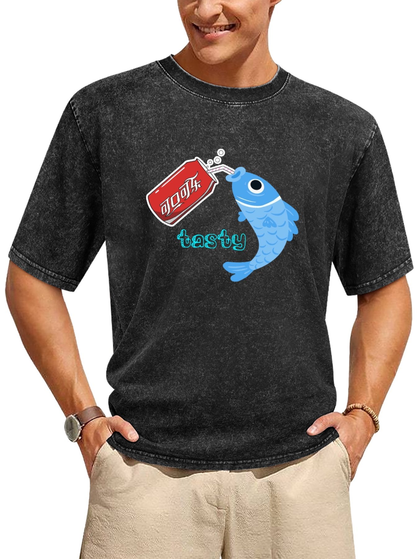 Tasty Fish Soda Vintage Washed T-Shirt Secondary image
