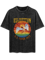 Led Zeppelin U.S. Tour 1975 Winged Angel Graphic T-Shirt