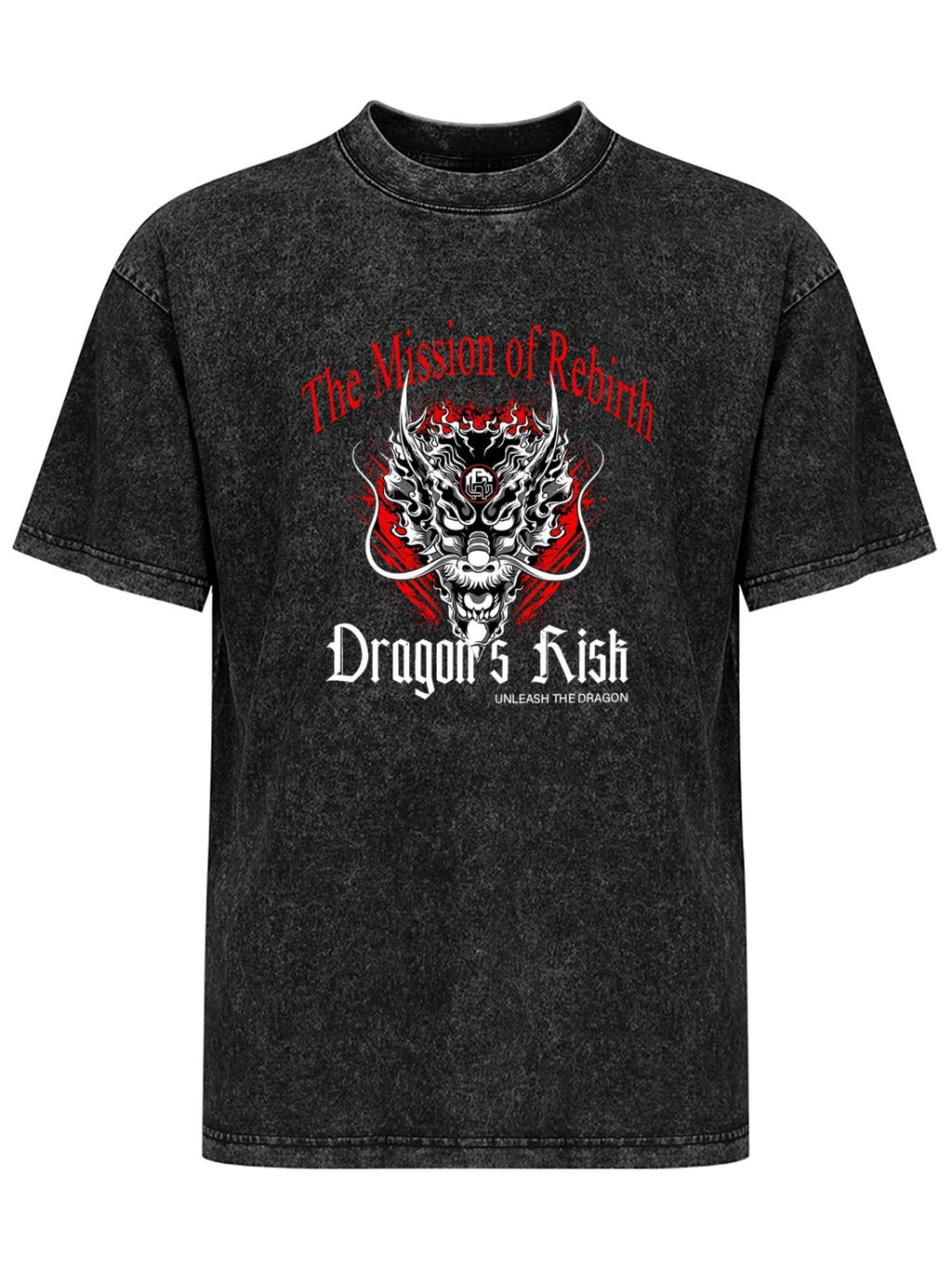 Dragon Rebirth Graphic Vintage Washed T-Shirt