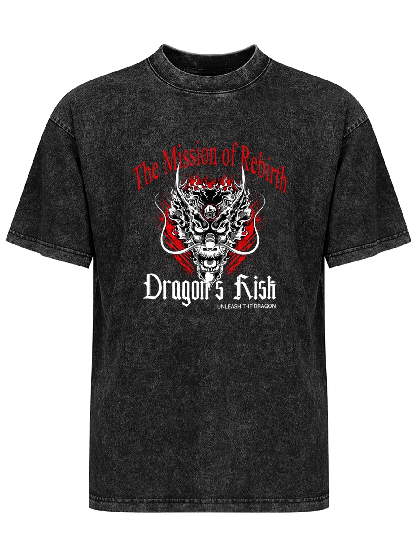 Dragon Rebirth Graphic Vintage Washed T-Shirt