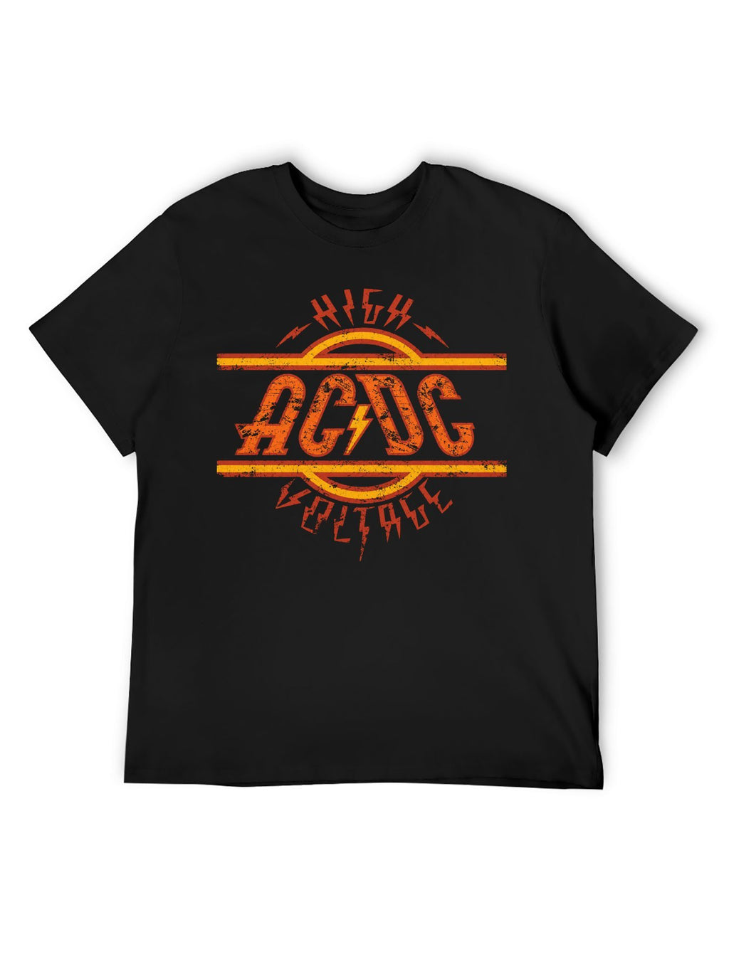AC/DC High Voltage Distressed Logo Graphic T-Shirt