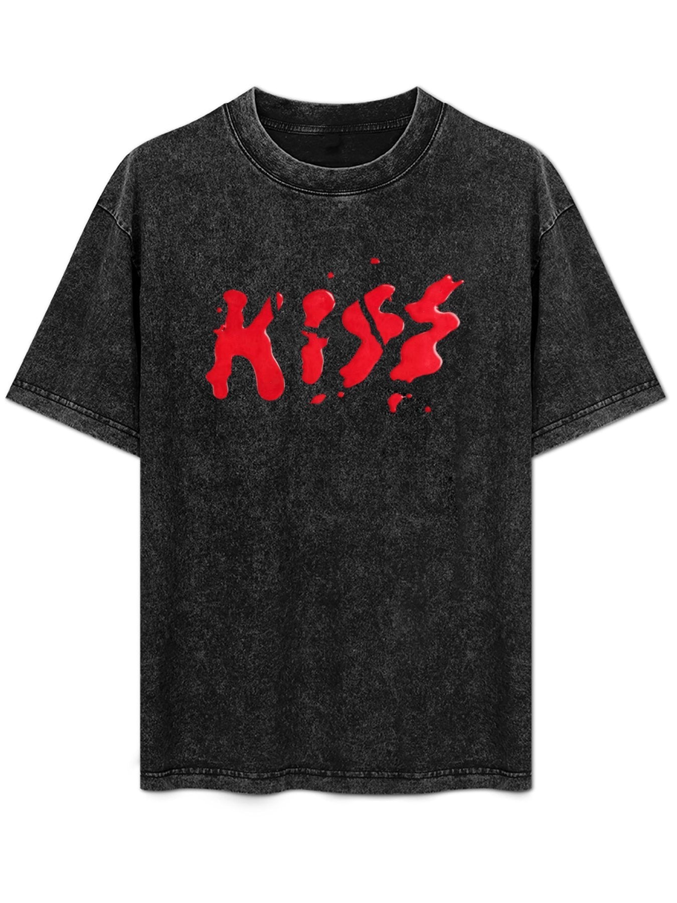 KISS Red Dripping Logo Graphic T-Shirt