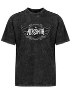 Vintage Washed Aerosmith Winged Logo Graphic T-Shirt