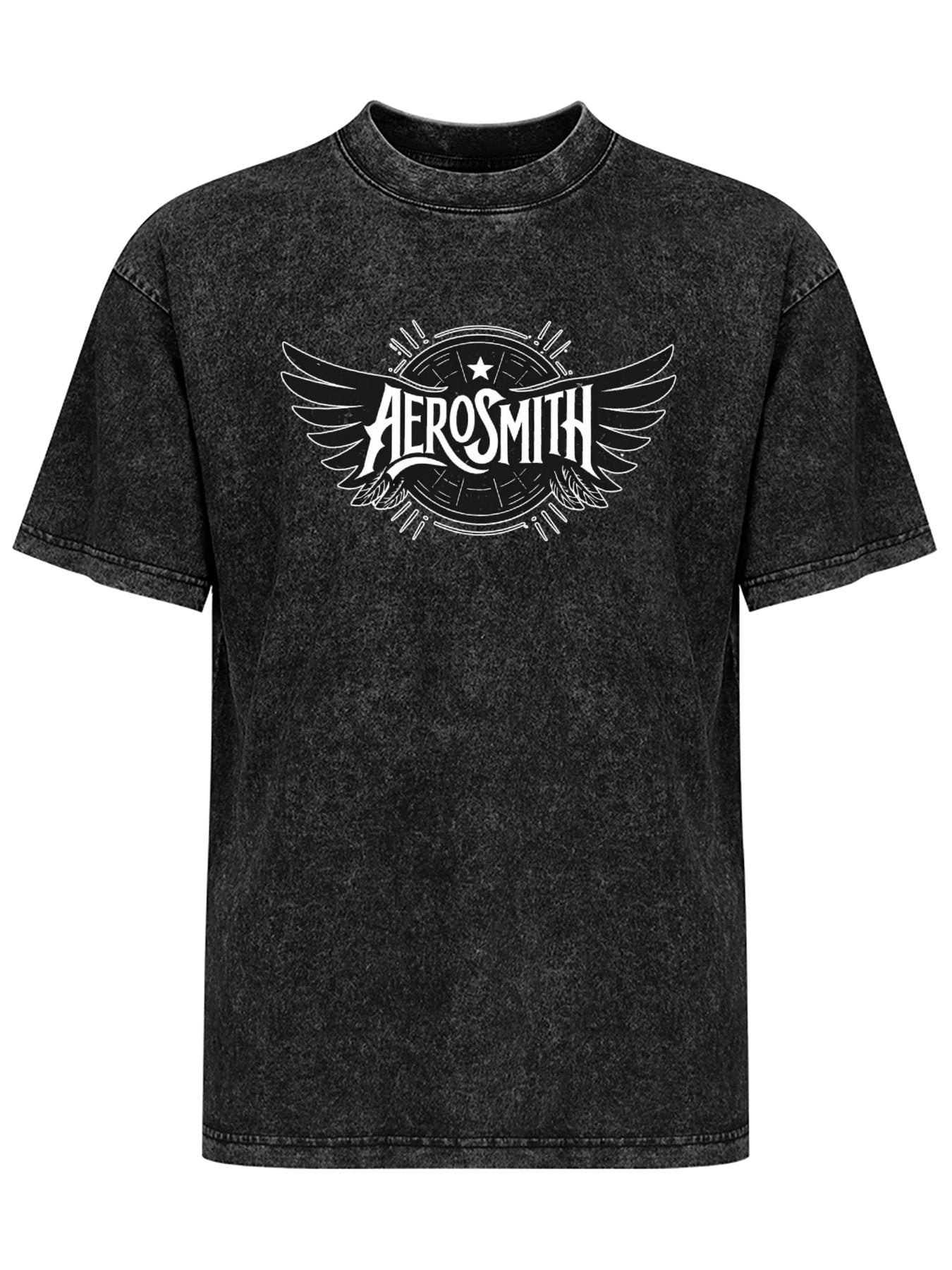 Vintage Washed Aerosmith Winged Logo Graphic T-Shirt