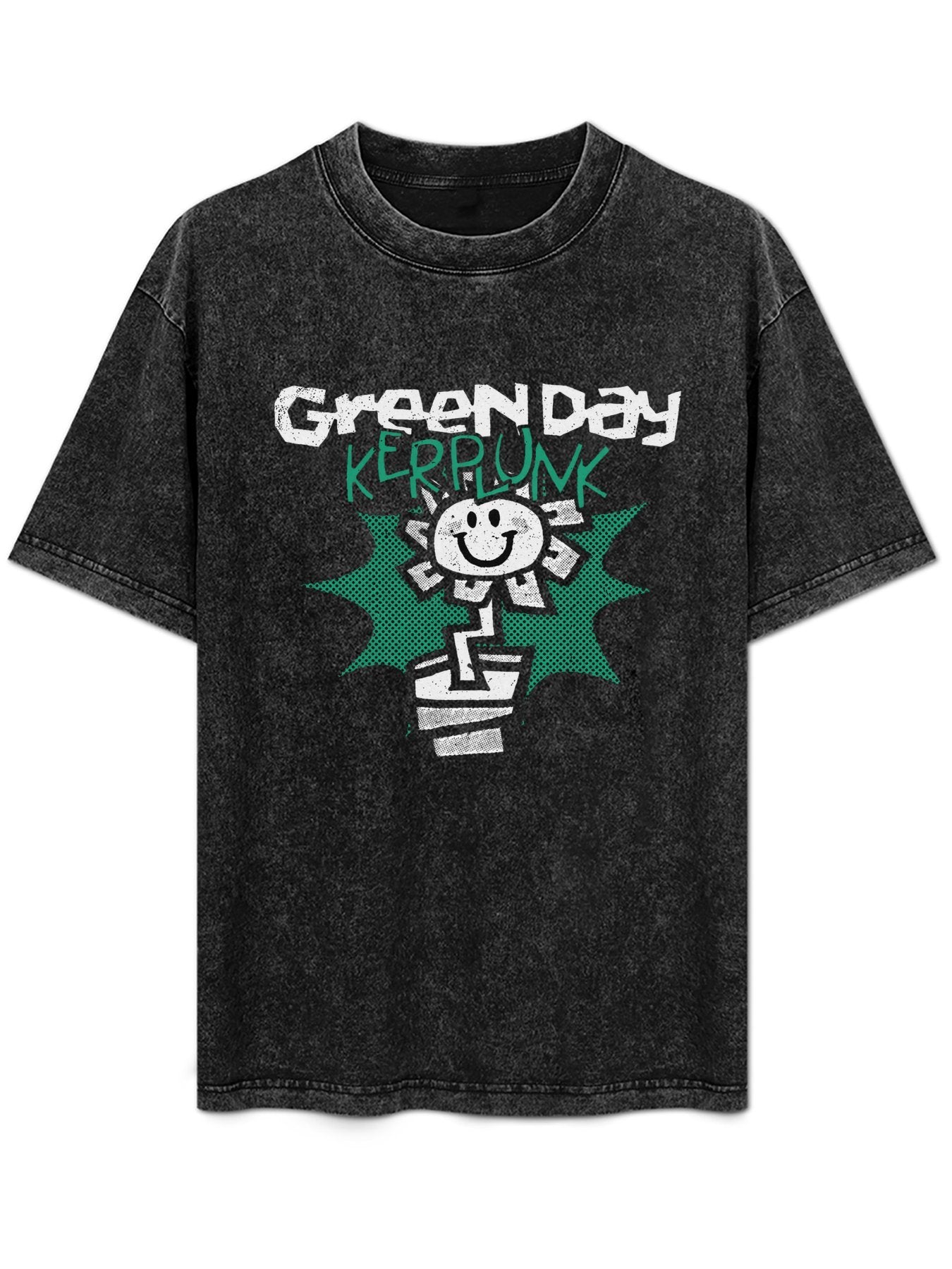 Green Day Kerplunk Flower Graphic T-Shirt
