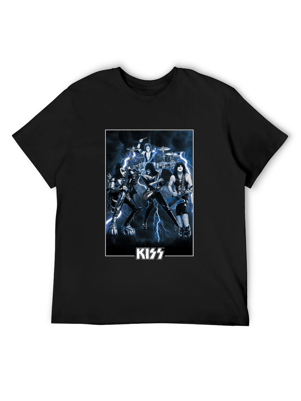 KISS Band Lightning Performance Vintage Rock T-Shirt
