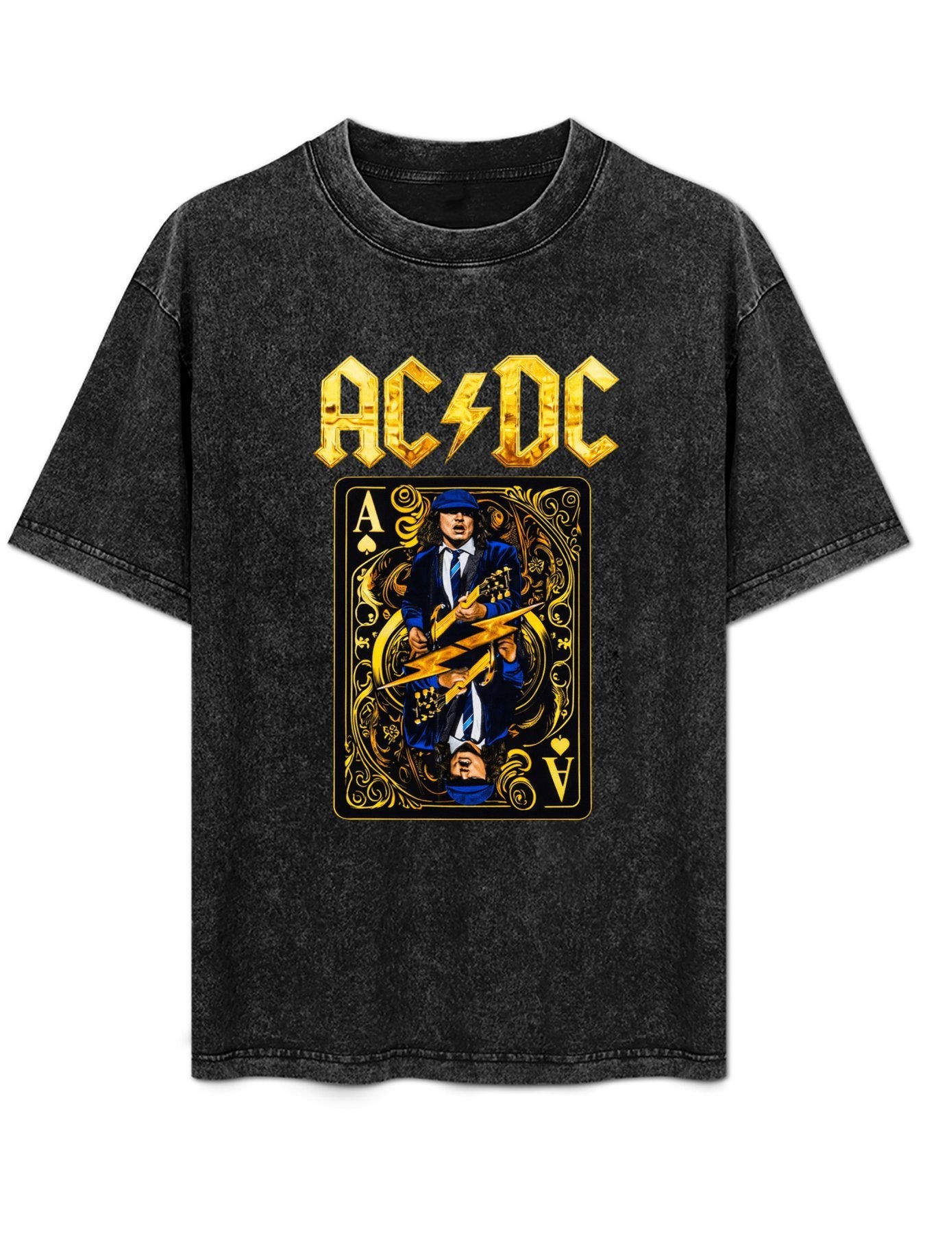 AC/DC Angus Young Ace Card Graphic T-Shirt