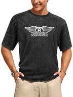 Aerosmith White Winged Logo Graphic T-Shirt
