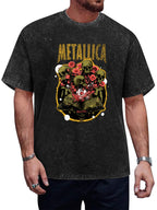 Metallica Mama Said Skull and Roses Graphic T-Shirt